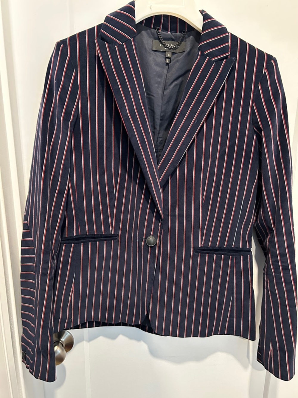 Tag & Bone cotton velvet blazer. Sz 6
